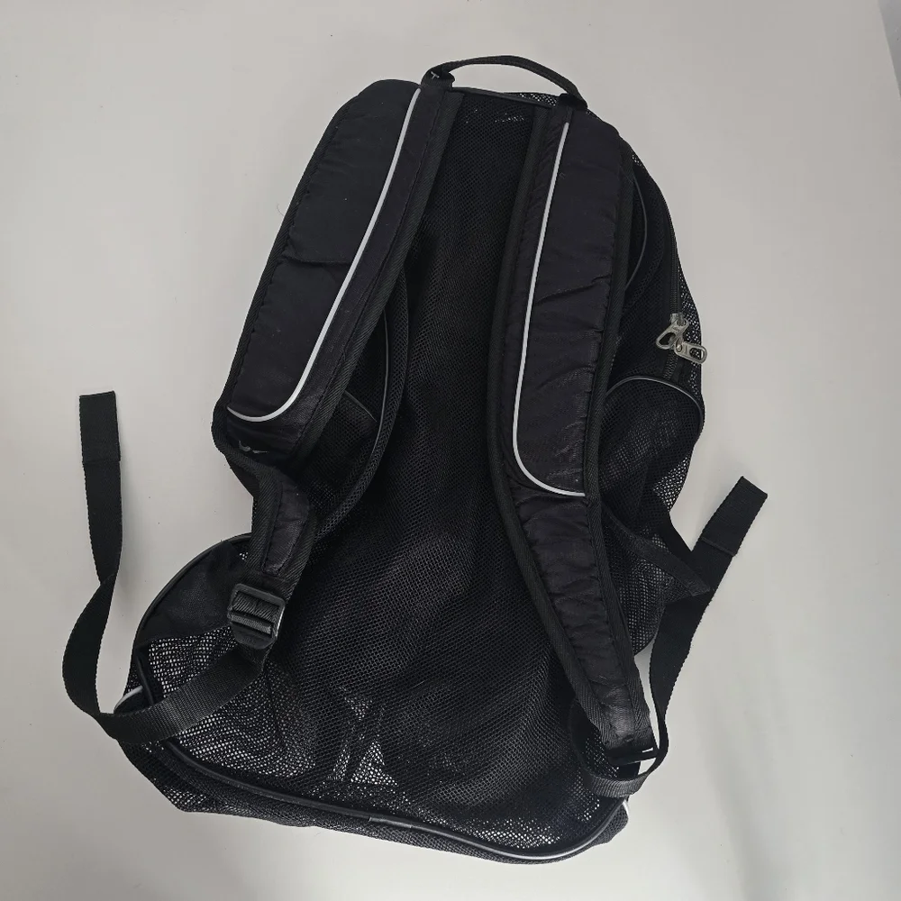 Nike Black Mesh Backpack Streetwear Gym Sports Beach Travel Bag